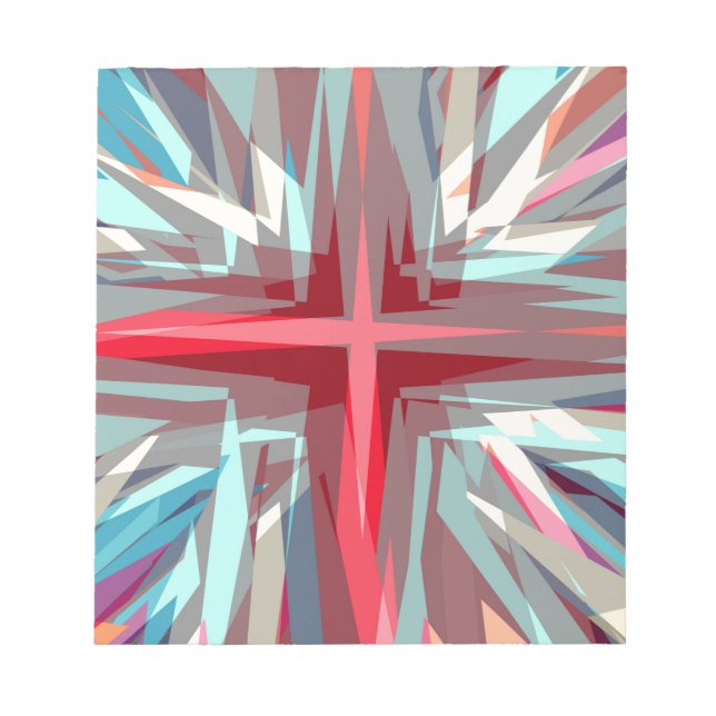 Religious cross starburst notepad (Front)