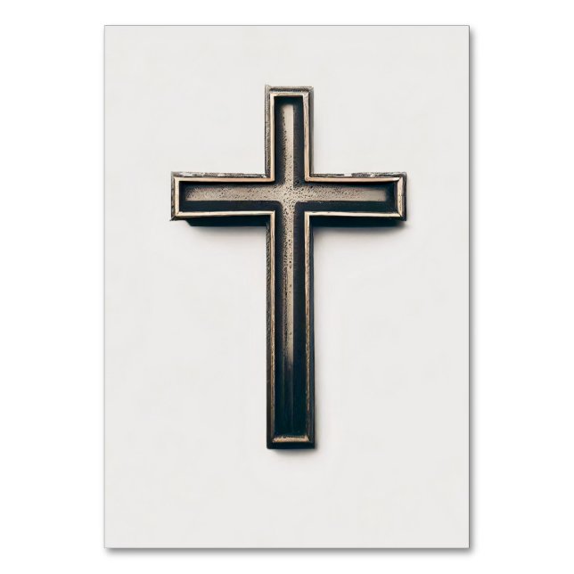Religious Cross Table Number (Front)