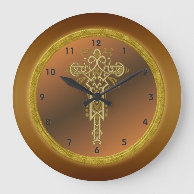 Religious Cross Wall Clock (Front)