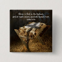 Religious Custom Christmas Button 