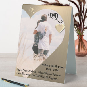 Religious Dad Memorial Heart Photo Frame