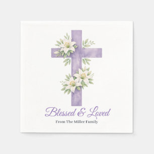 Religious Easter Blessings Mother’s Day Cross  Napkin