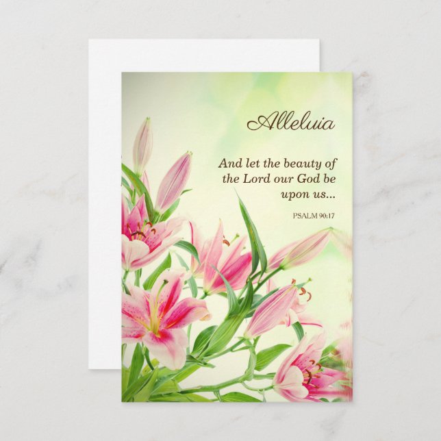 Religious Easter Cards - Sentiments Alleluia (Front/Back)