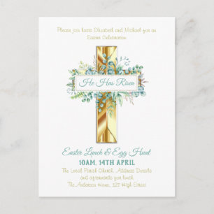 Religious Easter Invitation Budget Postcard