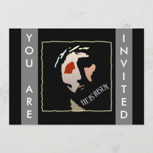 Religious Easter Jesus Bible Verse Quote Risen Invitation