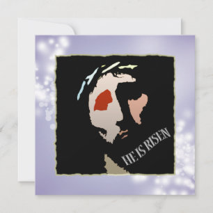 Religious Easter Jesus Bible Verse Quote Risen Invitation