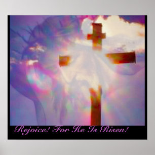 Religious Easter Poster - Jesus and Cross