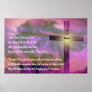 Religious Easter Poster - Jesus - He is Risen