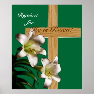 Religious Easter Poster Print - He is Risen!