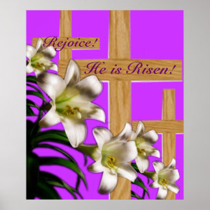 Religious Easter Poster Print - He is Risen!