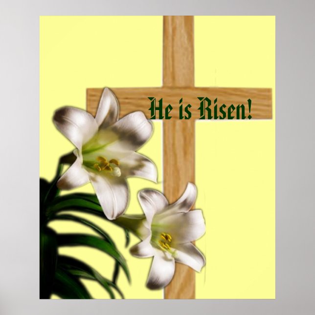 Religious Easter Poster Print - He is Risen! (Front)