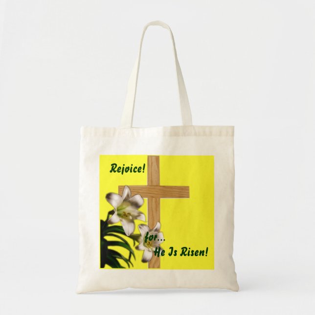 Religious Easter - Rejoice for He is Risen - Bag (Front)
