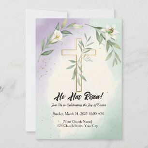 Religious Easter Service Invitation