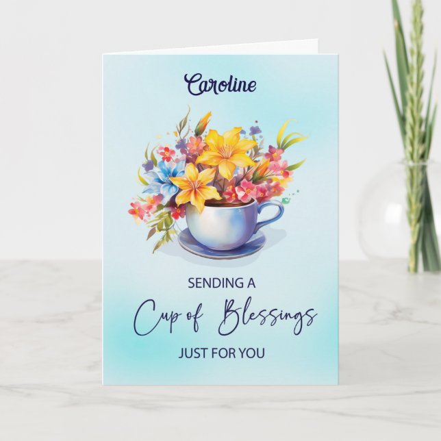 Religious Encourage Custom Name Caregiver Parents Card (Front)