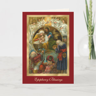 Religious Epiphany Three Kings Prayer Jesus Holiday Card
