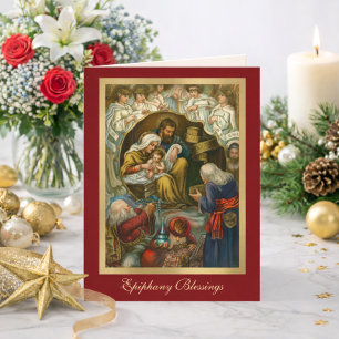 Religious Epiphany Three Kings Prayer Jesus Holiday Card