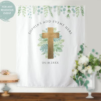 Religious Event, Elegant Greenery Photo Backdrop