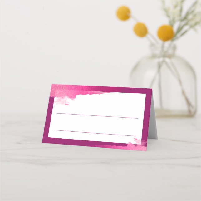 RELIGIOUS EVENT gold foil cross dark pink plum Place Card (Front)