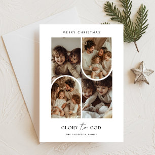 Religious Faith Glory To God Christmas Arch Photo Holiday Card