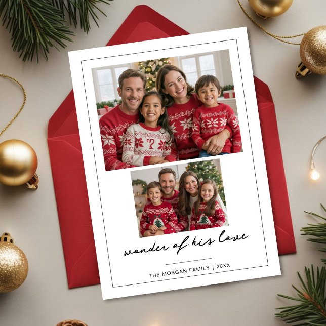 Religious Family Christmas Card Wonder of His Love (Creator Uploaded)