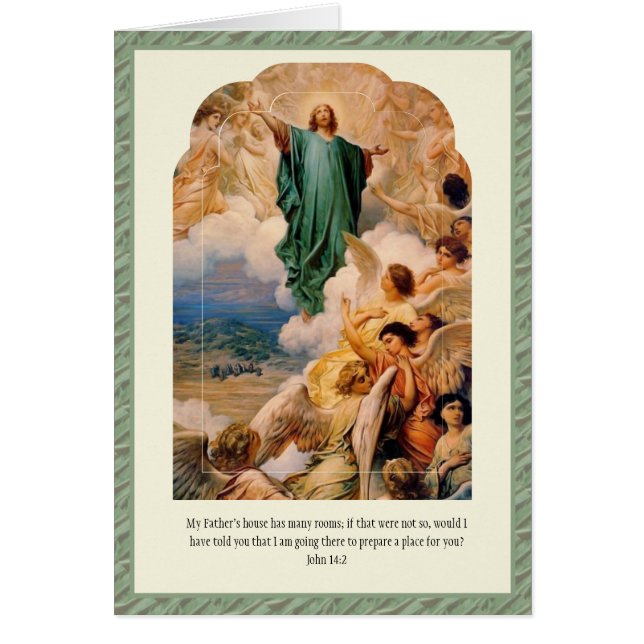 Religious Feast of Ascension Scripture Verse  (Front)