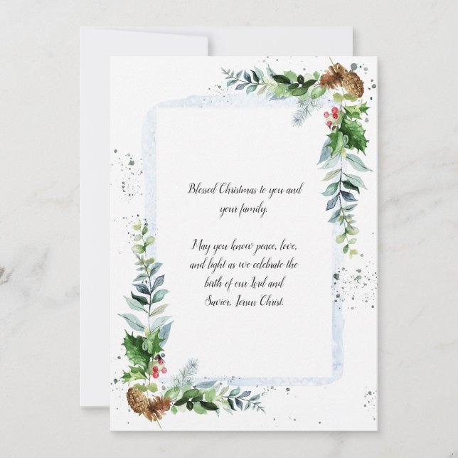 Religious Flat Holiday Card (Front)