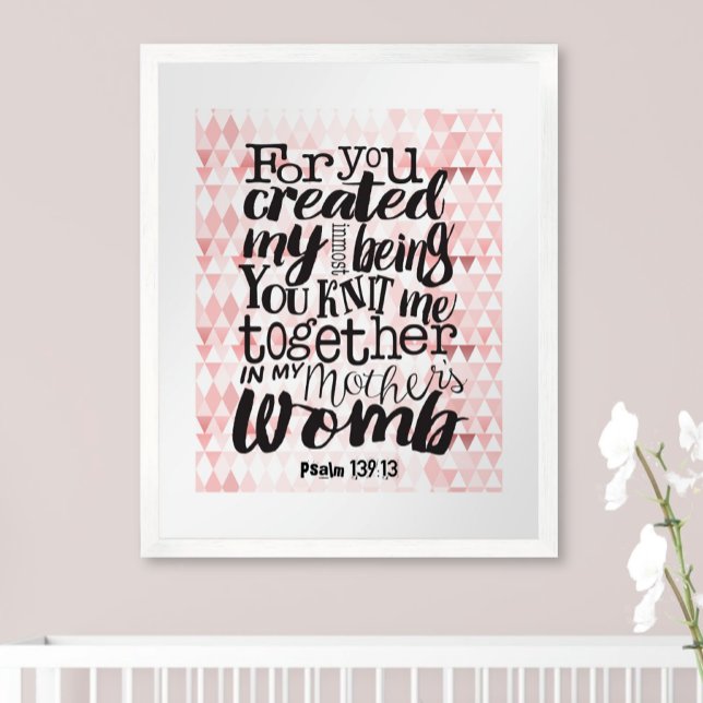 Religious For You Created Knit Me Together Poster (Creator Uploaded)