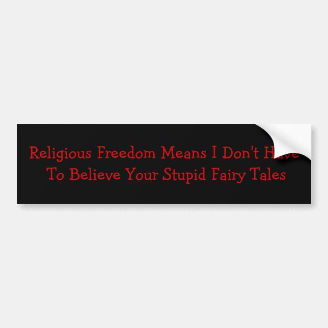Religious Freedom Bumper Sticker (Front)