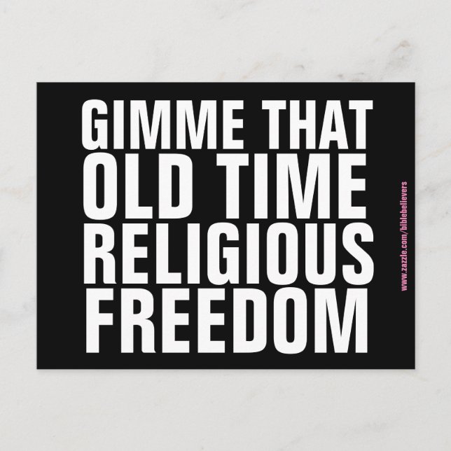 Religious freedom Christian Postcards (Front)