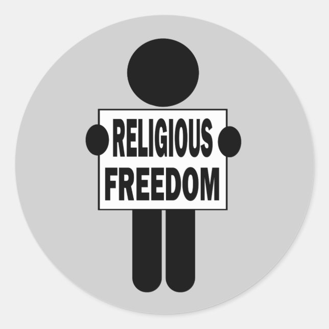 Religious Freedom Classic Round Sticker (Front)