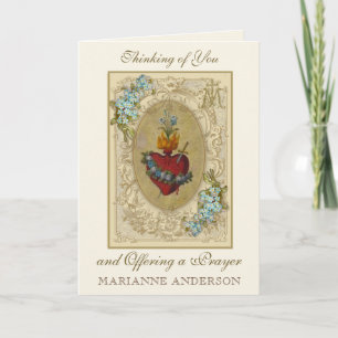 Religious Friendship Virgin Mary Immaculate Heart Card