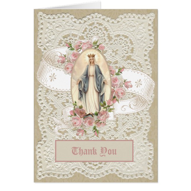 Religious Funeral Sympathy Holy Card Thank You (Front)