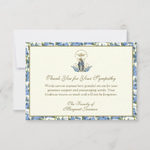 Religious Funeral Thank You Appreciation Catholic  Card