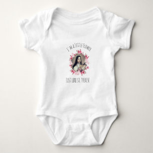 Religious Girl Baby St. Therese Pink Roses Bodysuit