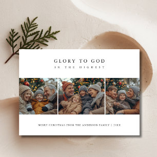 Religious Glory To God Holy Faith Christmas Photo Holiday Card