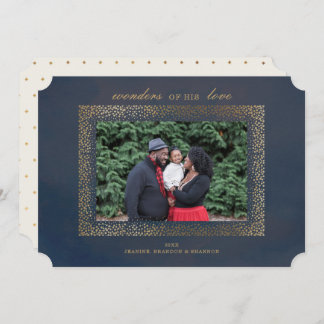 Religious Gold Christmas Photo Card