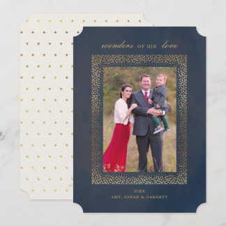 Religious Gold Christmas Photo Card