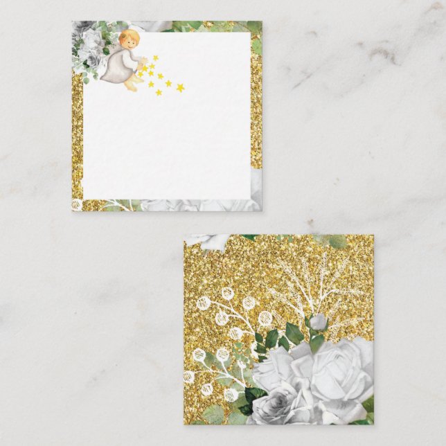 Religious Gold Glitter Gender Neutral  Card (Front/Back)