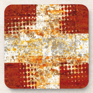 Religious halftone cross coaster