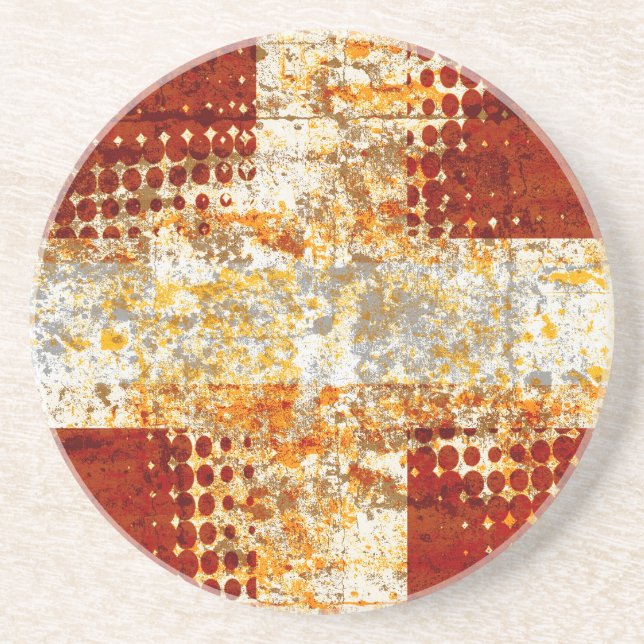 Religious halftone cross coaster (Front)
