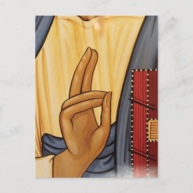 Religious Hand Signal Art Postcard (Front)