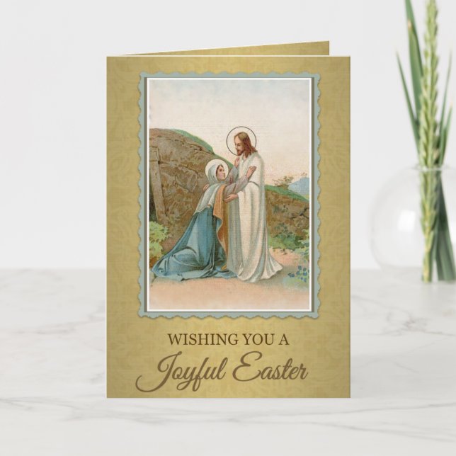 Religious Happy Easter Resurrection Pascha Holiday Card (Front)