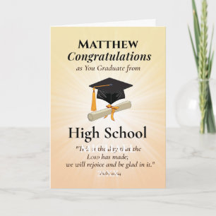 Religious High School Graduation Name Starburst Card