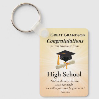 Religious High School Graduation Name Starburst Key Ring