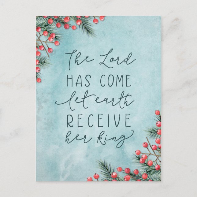 Religious Holiday Watercolor Christmas No Photo Postcard (Front)