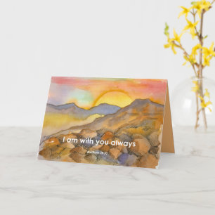 Religious I Am With You Always Scripture Matthew   Card