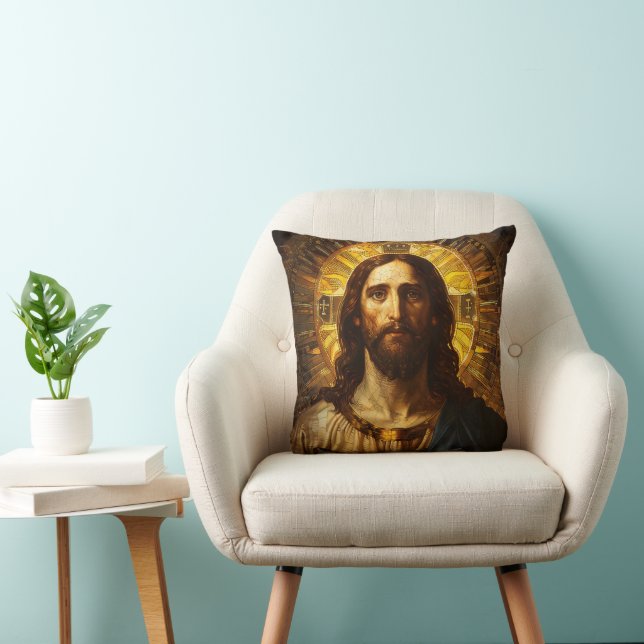 Religious Icon Jesus Christ Cushion (Chair)