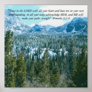 Religious Inspirational Mountain Poster