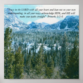 Religious Inspirational Mountain Poster