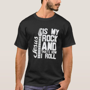 Religious Jesus is my Rock Christian Guitar Church T-Shirt